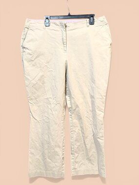 Women’s Plus Size Chinos |  Lands End | Size 18 | Khaki Pants